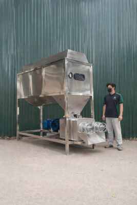 máy tách phân trống quay